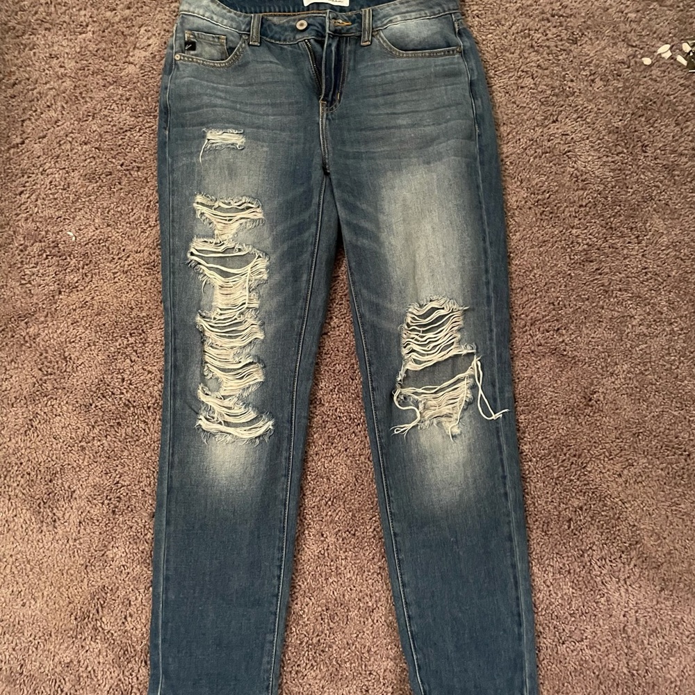 Dark blue Kancan boyfriend jeans